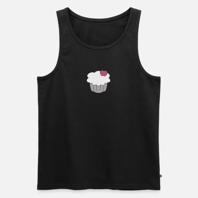 Muffin mit Kirsche - Männer Premium Bio Tank Top - undefined