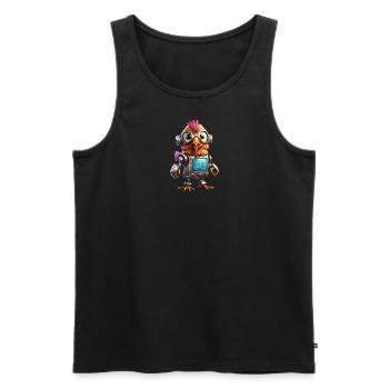 Robo Chicken - Men's Premium Organic Tank Top - black - Front - AI Model Male 178 light (178cm)