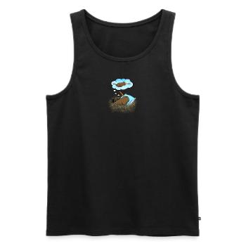 Kiwi Bird Dreaming - Men's Premium Organic Tank Top - black - Front - Michal (187cm)