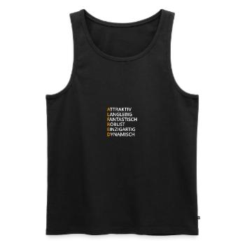 Alfred Name Geschenk - Männer Premium Bio Tank Top - Schwarz - Vorne - AI Model Male 178 light (178cm)