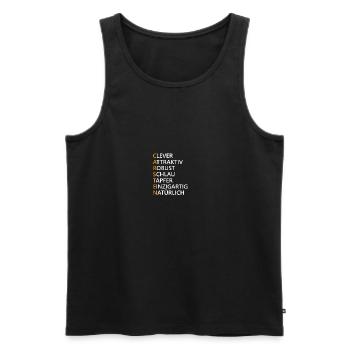 Carsten Name Geschenk - Männer Premium Bio Tank Top - Schwarz - Vorne - AI Model Male 178 light (178cm)