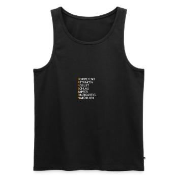 Karsten Name Geschenk - Männer Premium Bio Tank Top - Schwarz - Vorne - Michal (187cm)