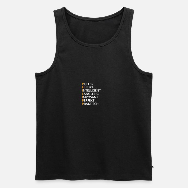 Philipp - Männer Premium Bio Tank Top - Schwarz