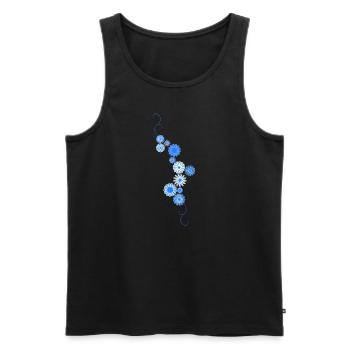 Blumen - Männer Premium Bio Tank Top - Schwarz - Vorne - AI Model Male 178 light (178cm)