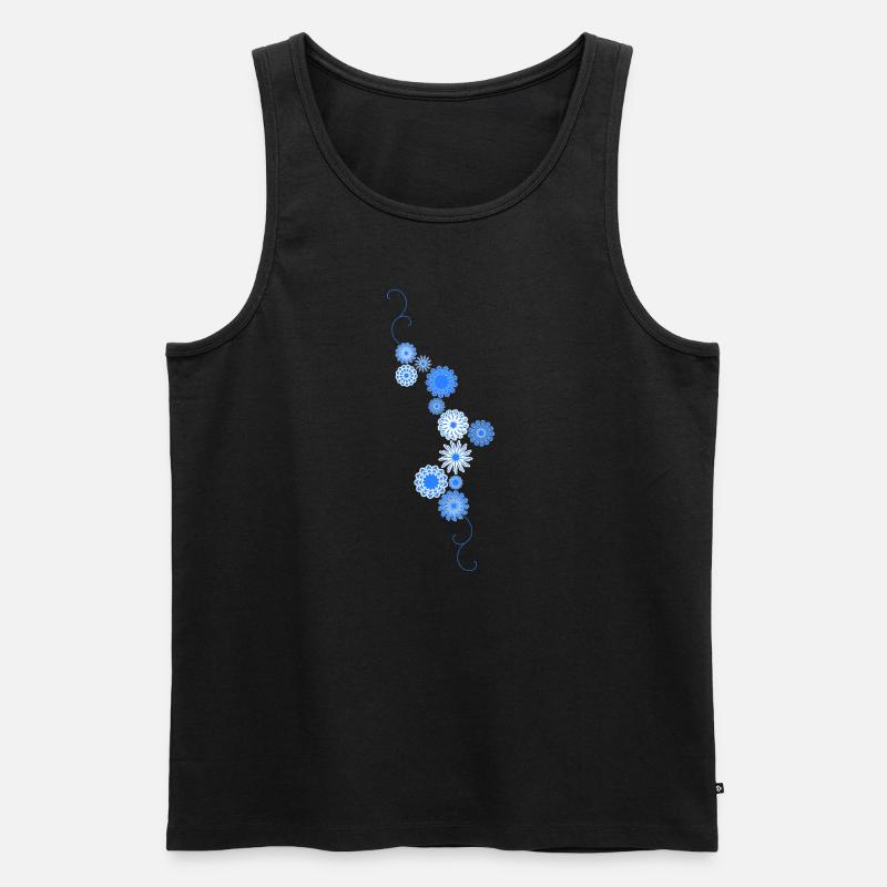 Blumen - Männer Premium Bio Tank Top - Schwarz