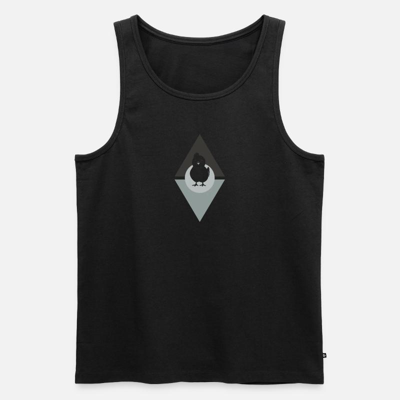 Huhn Hühnerstall Ei - Männer Premium Bio Tank Top - Schwarz