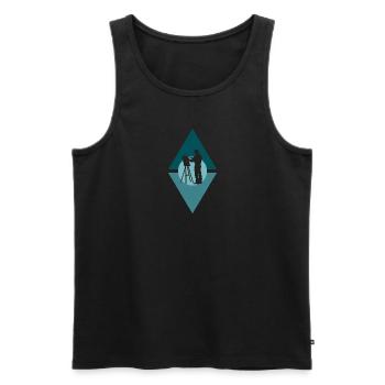 Malen Painter - Männer Premium Bio Tank Top - Schwarz - Vorne - AI Model Male 178 light (178cm)