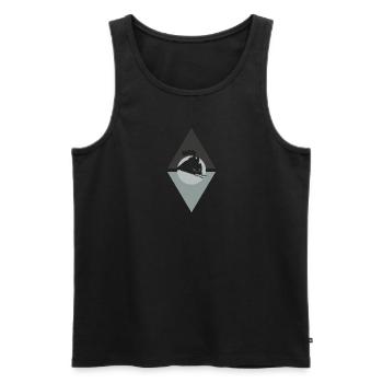 Railway Railway - Men's Premium Organic Tank Top - black - Front - AI Model Male 178 light (178cm)