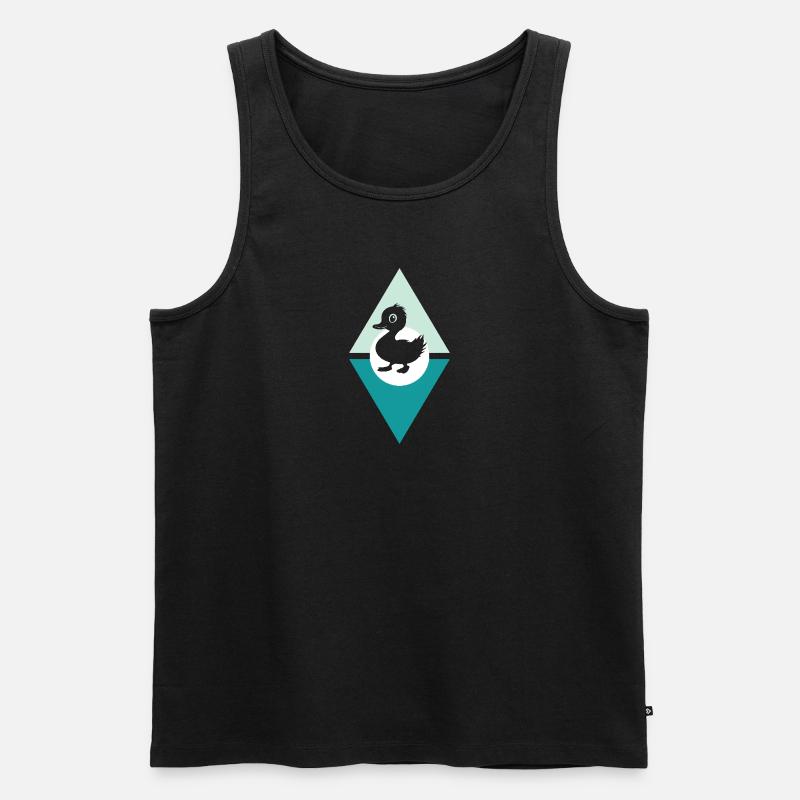 Entchen Schnabel Enten - Männer Premium Bio Tank Top - Schwarz