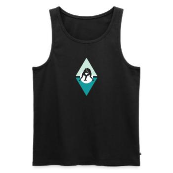 Wrestling Kampfkunst Wrestler - Männer Premium Bio Tank Top - Schwarz - Vorne - Michal (187cm)