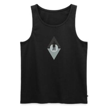 Tournevis de plombier - Débardeur bio Premium Homme - noir - Devant - Michal (187cm)