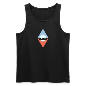 Driften Renner Rennbahn - Männer Premium Bio Tank Top - Schwarz - Vorne - AI Model Male 178 light (178cm)