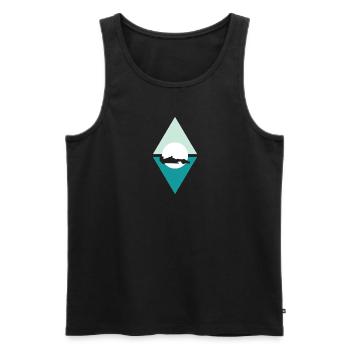Autorennen Rennfahrer - Männer Premium Bio Tank Top - Schwarz - Vorne - AI Model Male 178 light (178cm)