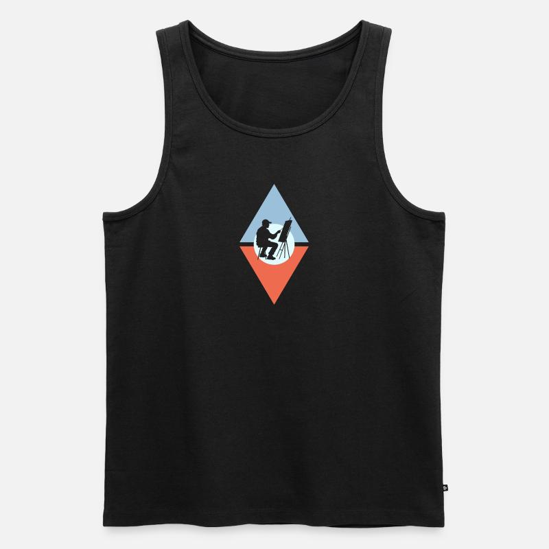 Malen Maler - Männer Premium Bio Tank Top - Schwarz