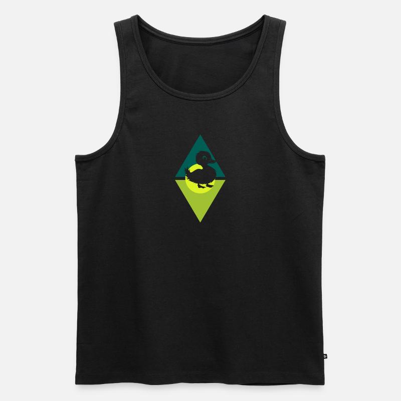 Enten Entchen Watscheln - Männer Premium Bio Tank Top - Schwarz
