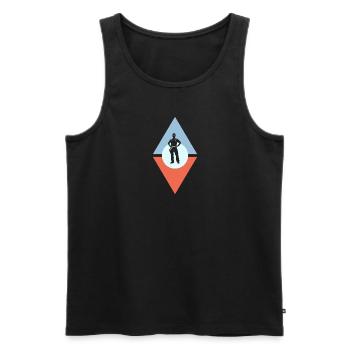 Tool Plumber Plumber - Men's Premium Organic Tank Top - black - Front - Michal (187cm)