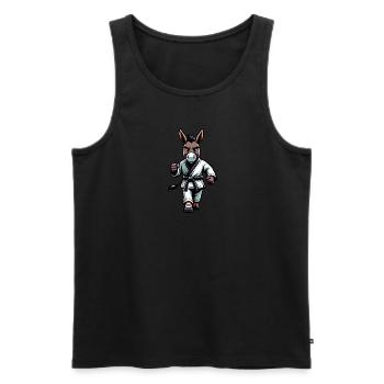 Funny Karate Donkey Humor Martial Arts - Men's Premium Organic Tank Top - black - Front - Michal (187cm)