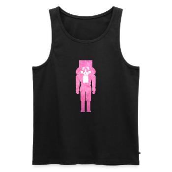 Nutcracker Plush Fluffy Christmas Pink Cool - Men's Premium Organic Tank Top - black - Front - Michal (187cm)