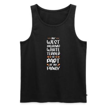 West Highland White Terrier Family - Männer Premium Bio Tank Top - Schwarz - Vorne - AI Model Male 178 light (178cm)