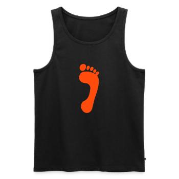 Marcher - marcher - Empreinte - Empreinte - piste - Débardeur bio Premium Homme - noir - Devant - AI Model Male 178 light (178cm)