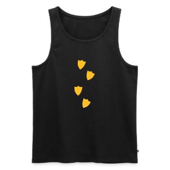 Ente Fußspuren vier up-Design - Männer Premium Bio Tank Top - Schwarz - Vorne - AI Model Male 178 light (178cm)