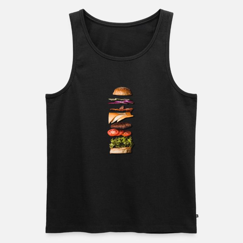 burger - Männer Premium Bio Tank Top - Schwarz