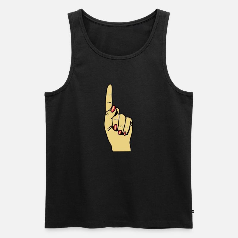 zeigefinger - Männer Premium Bio Tank Top - Schwarz