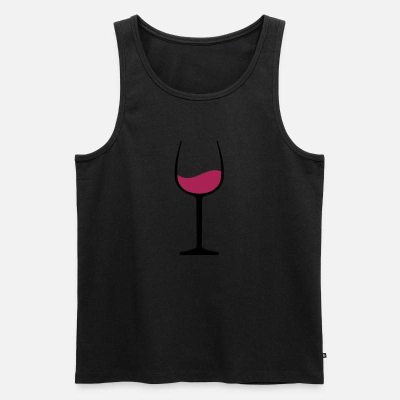 Wein - Männer Premium Bio Tank Top - Schwarz