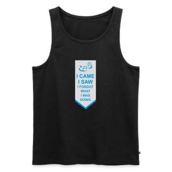 I came saw forget - Men's Premium Organic Tank Top - black - Front - AI Model Male 178 light (178cm)