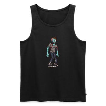 Zombi - Débardeur bio Premium Homme - noir - Devant - AI Model Male 178 light (178cm)