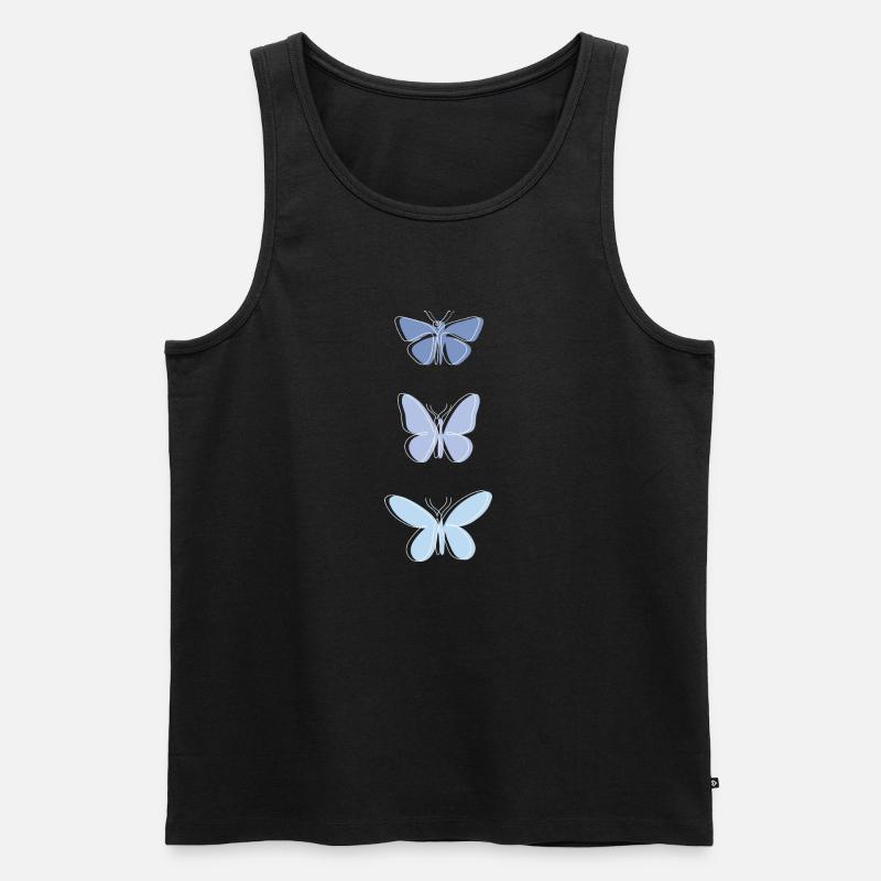Beautiful Butterfly Design - Männer Premium Bio Tank Top - Schwarz