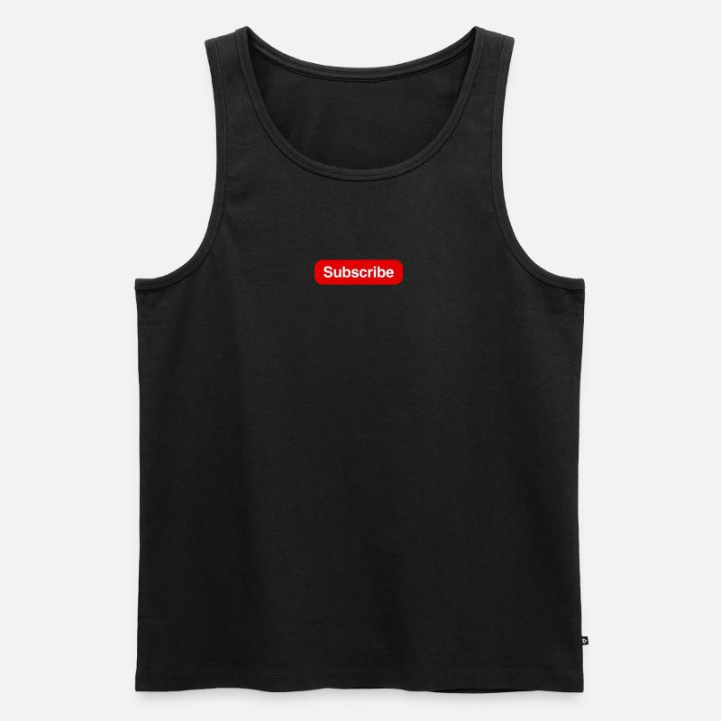 Subscribe - Männer Premium Bio Tank Top - Schwarz