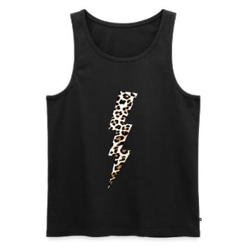Léopard Flash - Débardeur bio Premium Homme - noir - Devant - Michal (187cm)