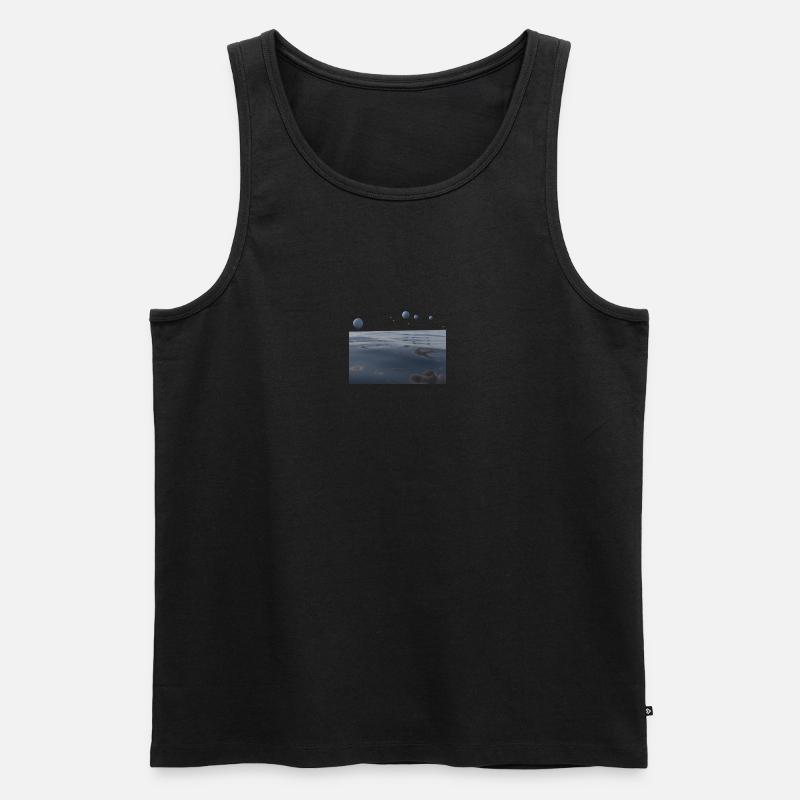 Flat Earth Dome - Männer Premium Bio Tank Top - Schwarz