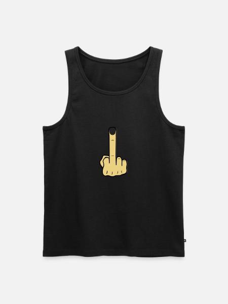 mittelfinger lang 02 - Männer Premium Bio Tank Top -