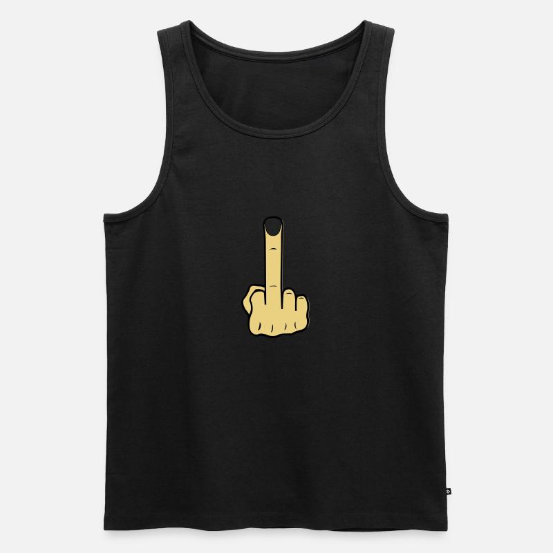 mittelfinger lang 02 - Männer Premium Bio Tank Top - undefined