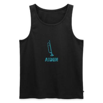 Brass Band Aiden - Men's Premium Organic Tank Top - black - Front - AI Model Male 178 light (178cm)