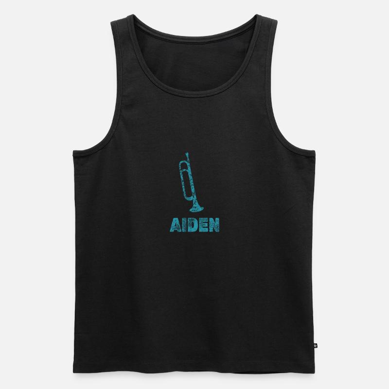 Blasmusik Aiden - Männer Premium Bio Tank Top - Schwarz