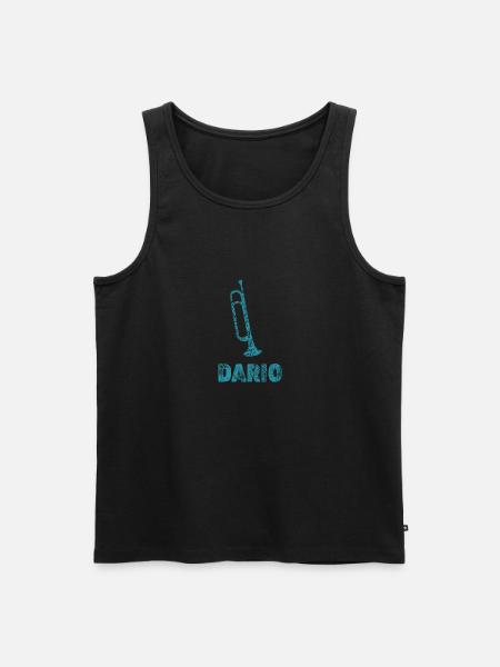 Brass band Dario - Men's Premium Organic Tank Top - black