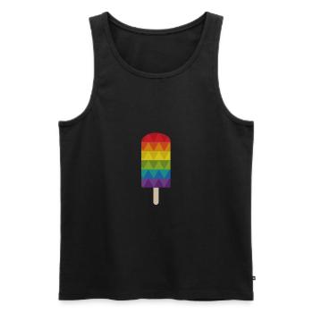 Popsicles - Men's Premium Organic Tank Top - black - Front - AI Model Male 178 light (178cm)