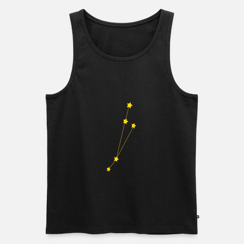 Sternzeichen Widder - Männer Premium Bio Tank Top - Schwarz