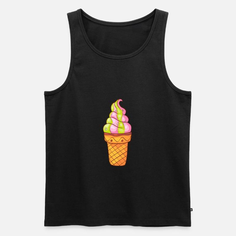 Glace molle Glace Glace Glace Glace de glace - Débardeur bio Premium Homme - noir