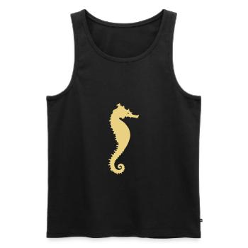 sea horse - Men's Premium Organic Tank Top - black - Front - Michal (187cm)