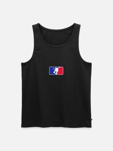 Skate logo - Men's Premium Organic Tank Top - black