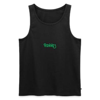 Rennes - Débardeur bio Premium Homme - noir - Devant - AI Model Male 178 light (178cm)