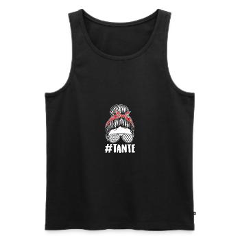 Golfspieler Tante Golf - Männer Premium Bio Tank Top - Schwarz - Vorne - Michal (187cm)