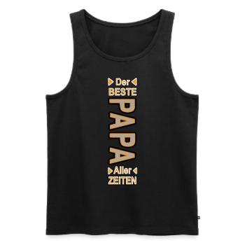 DIE BESTE PAPA ALLER ZEITEN 3 - Männer Premium Bio Tank Top - Schwarz - Vorne - AI Model Male 178 light (178cm)