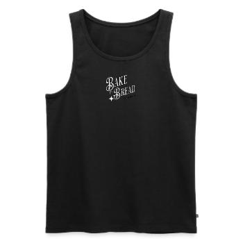Back mein Brot – mit Herz und Hitze - Männer Premium Bio Tank Top - Schwarz - Vorne - Michal (187cm)