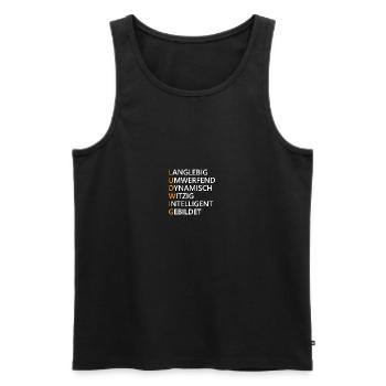 Ludwig Name Geschenk - Männer Premium Bio Tank Top - Schwarz - Vorne - Michal (187cm)