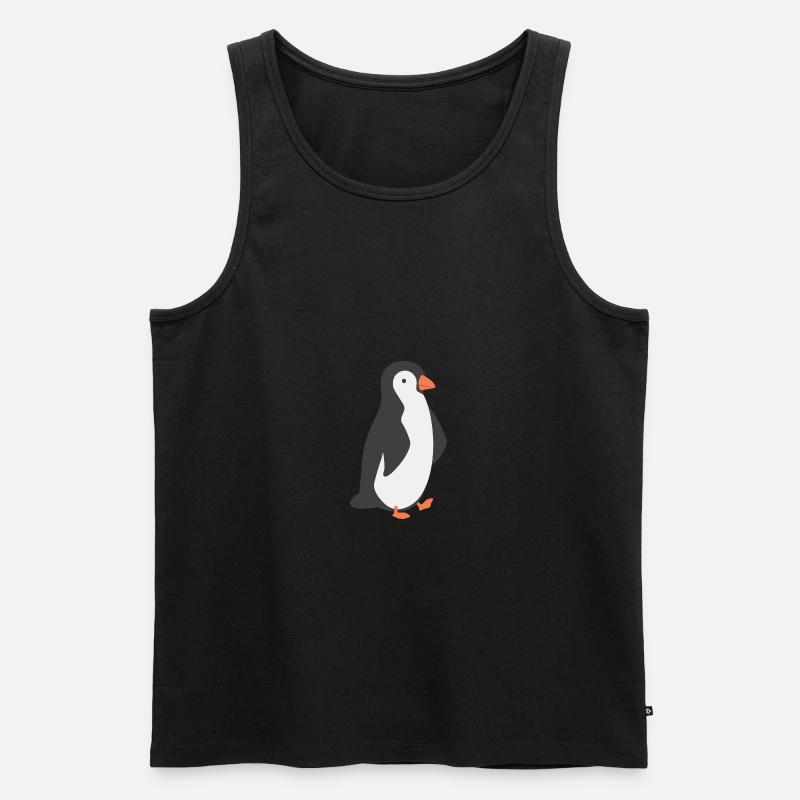 Pinguin - Männer Premium Bio Tank Top - Schwarz